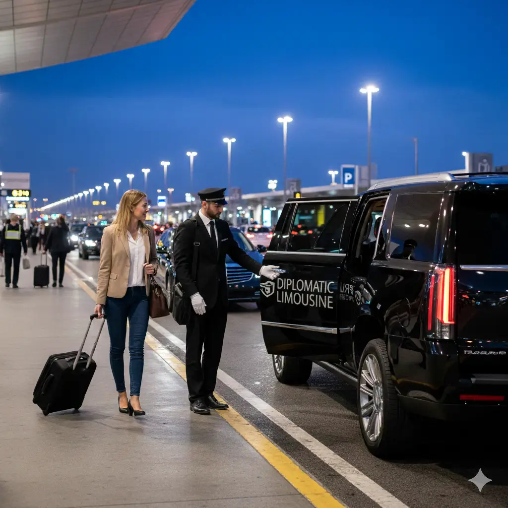 Diplomatic Limousine airport transportation Chicago reliable limousine service Black Cars -Back sedan, Black SUV by Diplomatic Limousine for executive airport transfers in Chicgo, Lake Forest, Glencoe, Wilmette, Winnetka, Northbrook, Deerfield, Northfield, Kenilworth